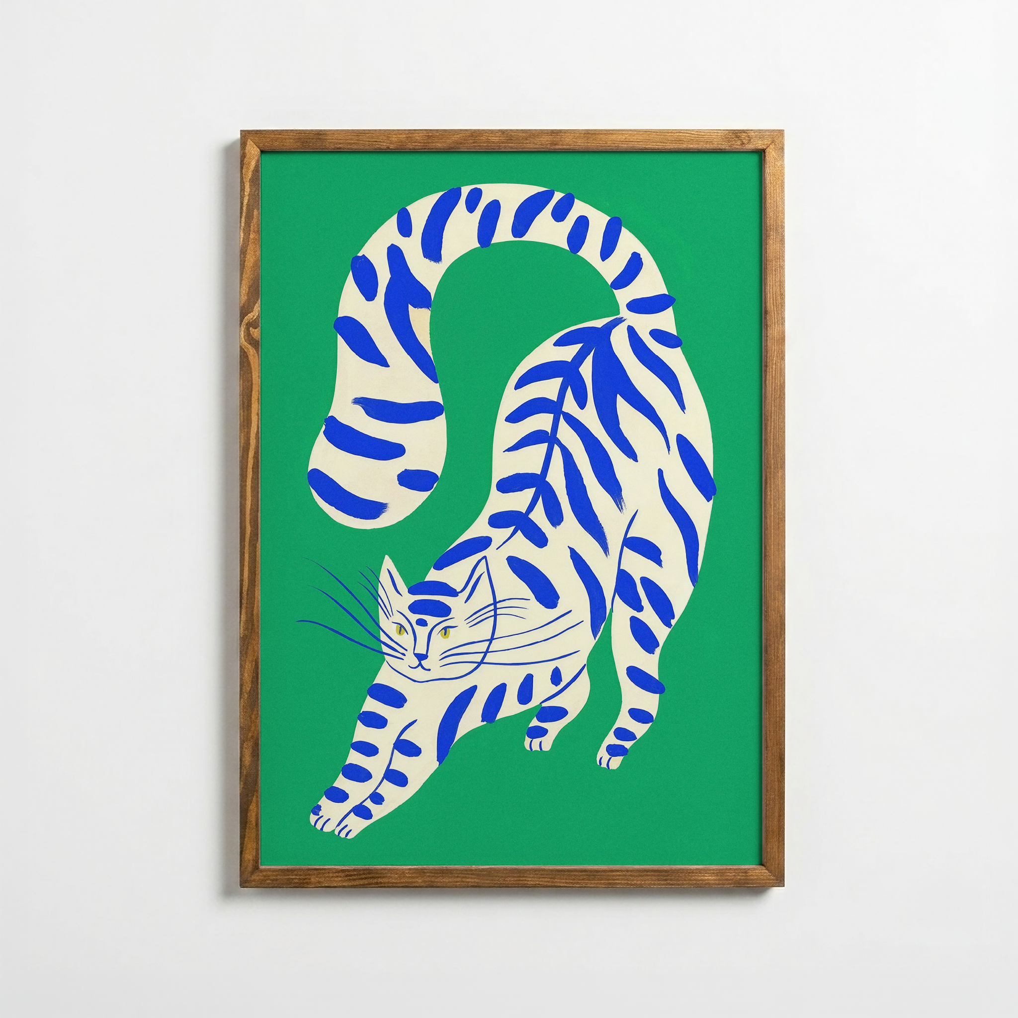 Botanik Desenli Kedi