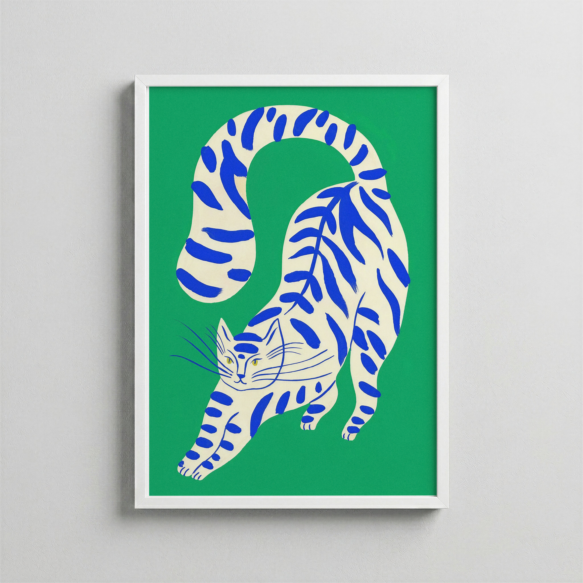 Botanik Desenli Kedi