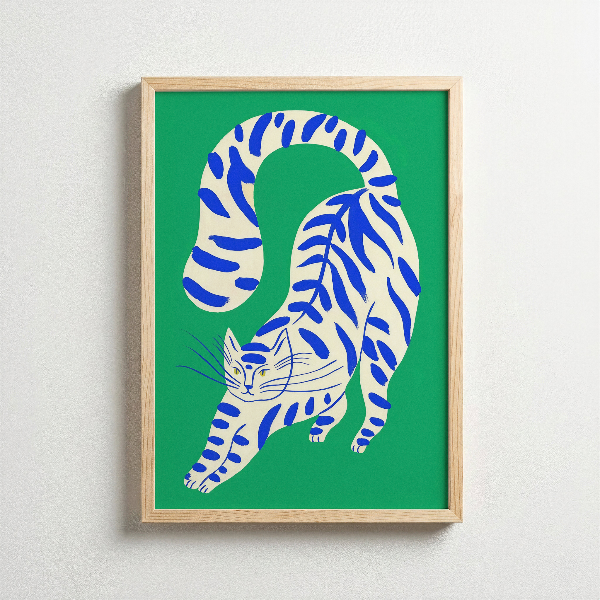 Botanik Desenli Kedi