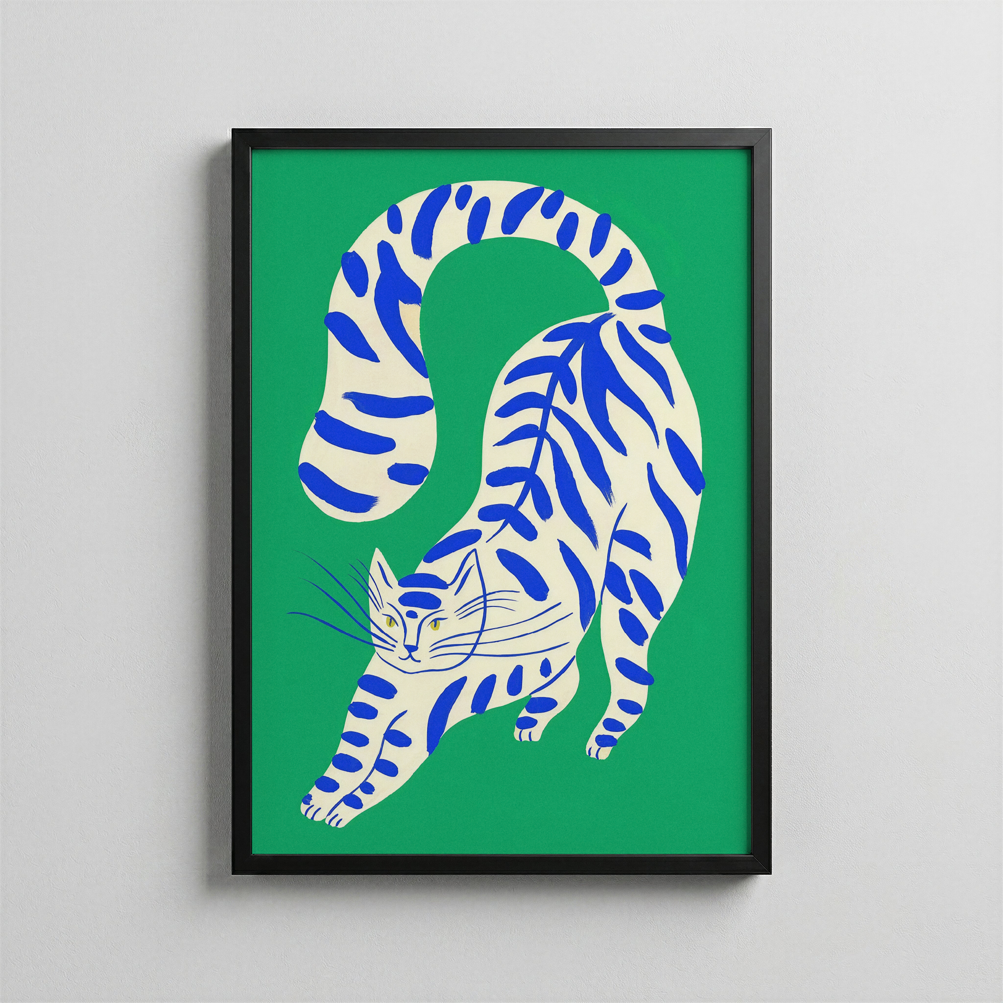 Botanik Desenli Kedi