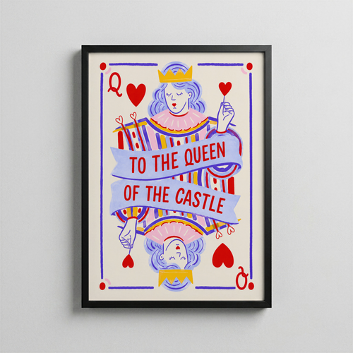 Castle Queen – illüstrasyon posteri ana görseli