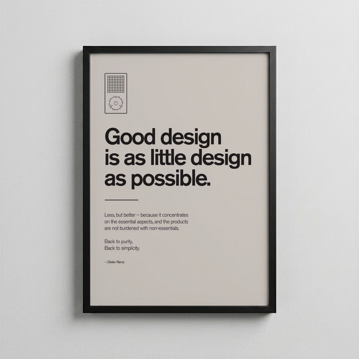 Dieter Rams – Good Design Is as Little Design as Possible
