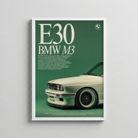 E30 Klasik – Retro Performans Posteri