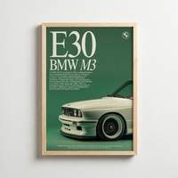 E30 Klasik – Retro Performans Posteri