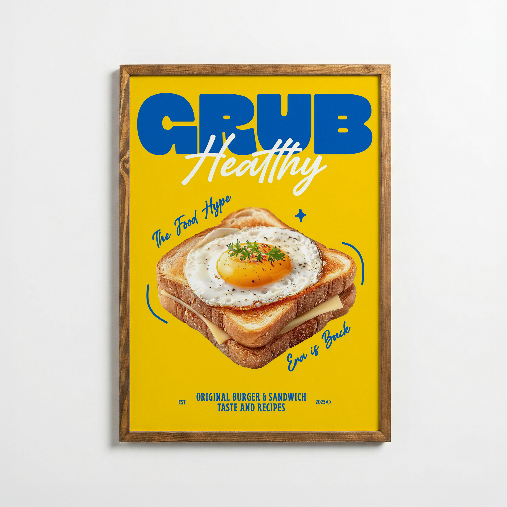 Egg on Toast – Bold Food Poster