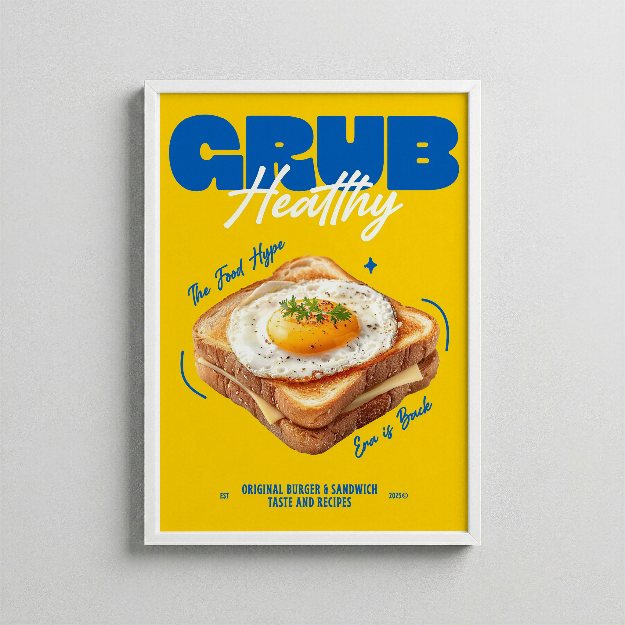 Egg on Toast – Bold Food Poster
