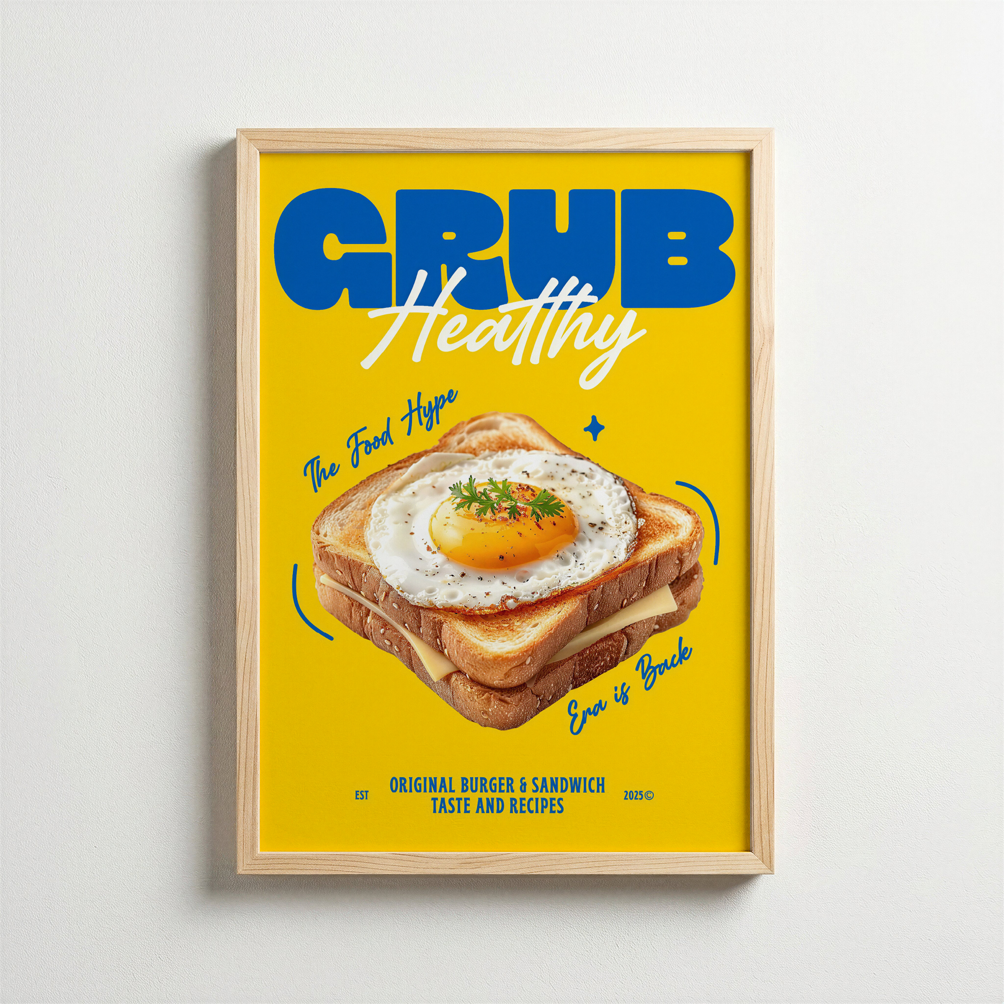Egg on Toast – Bold Food Poster