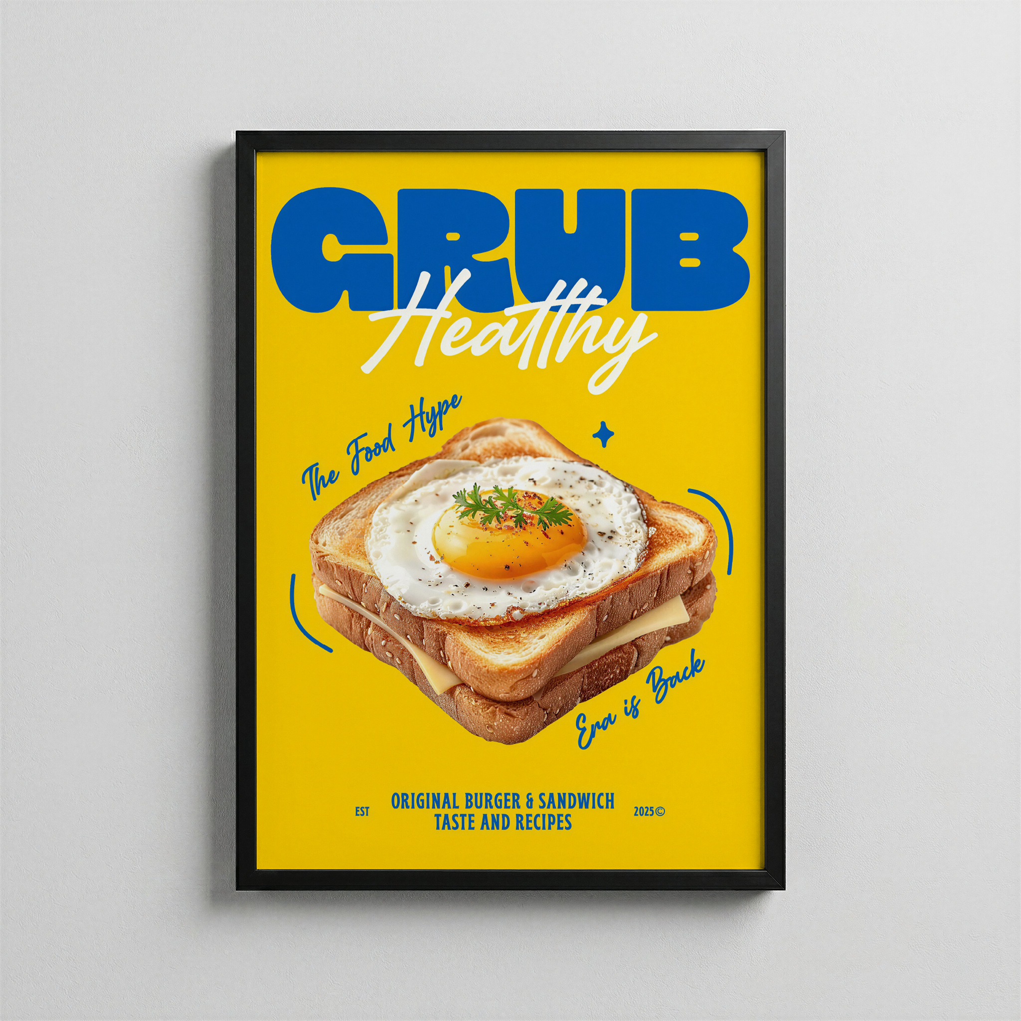 Egg on Toast – Bold Food Poster