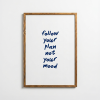 Follow Your Plan Not Your Mood