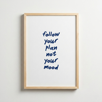 Follow Your Plan Not Your Mood