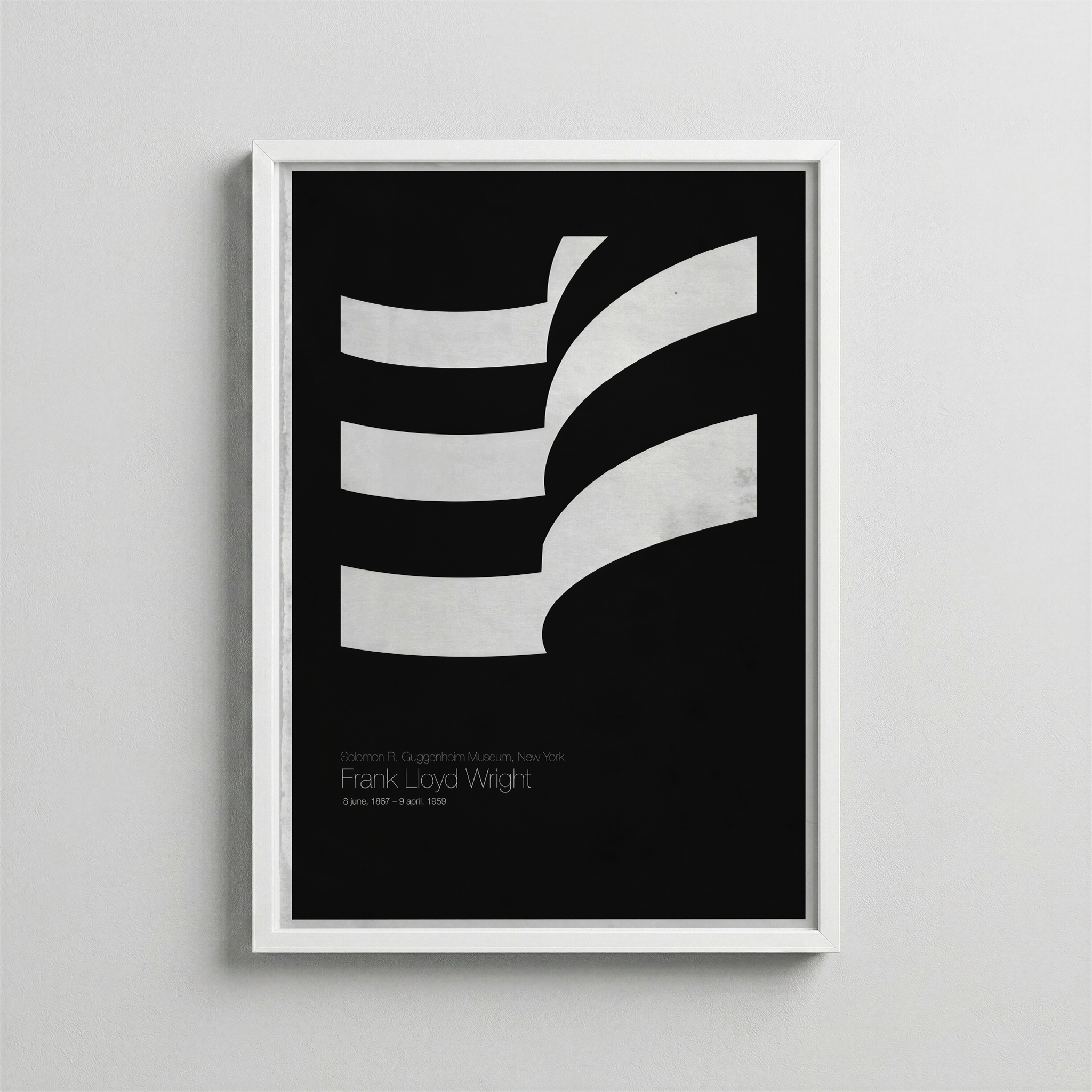 Guggenheim Akışı – Minimal Mimari Posteri