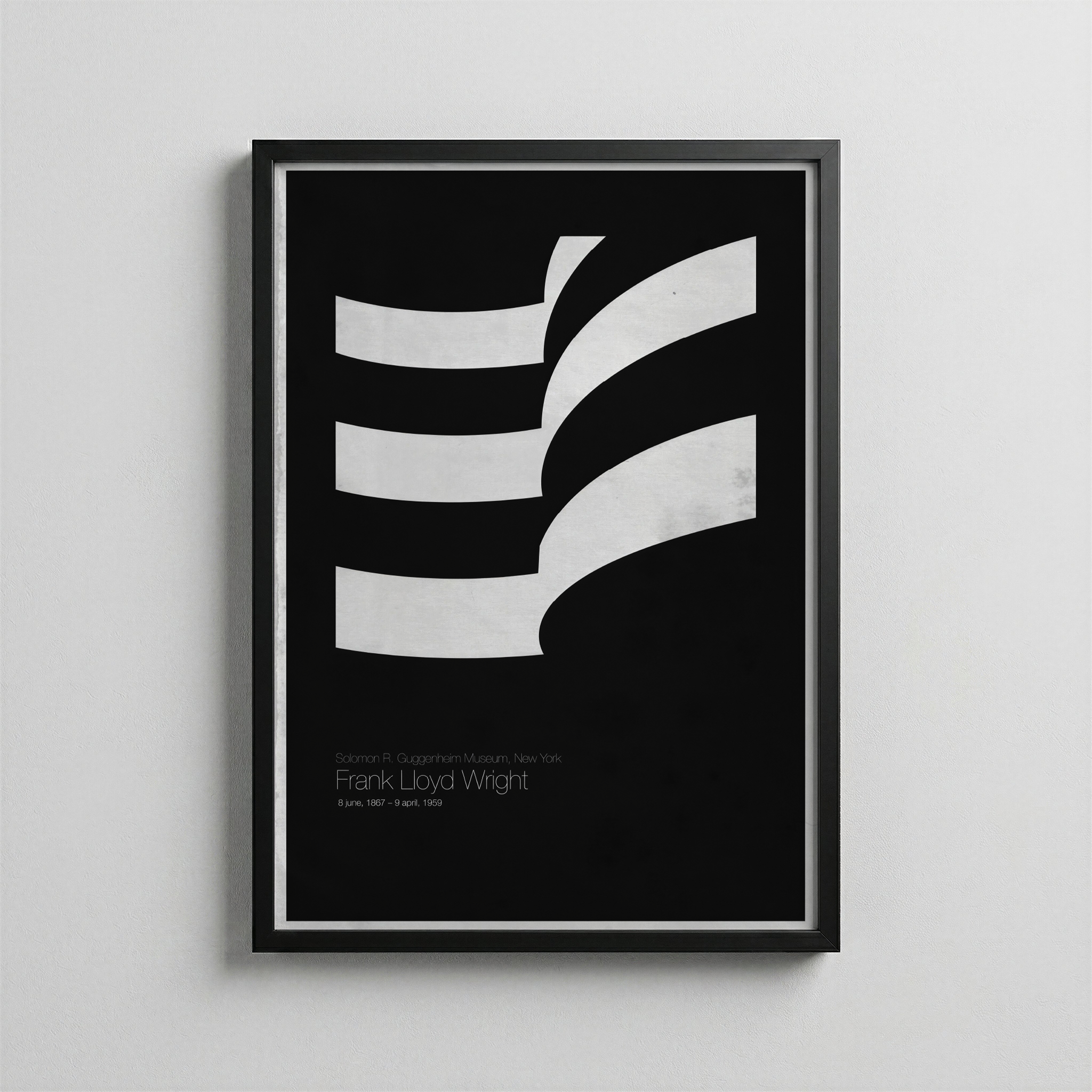 Guggenheim Akışı – Minimal Mimari Posteri