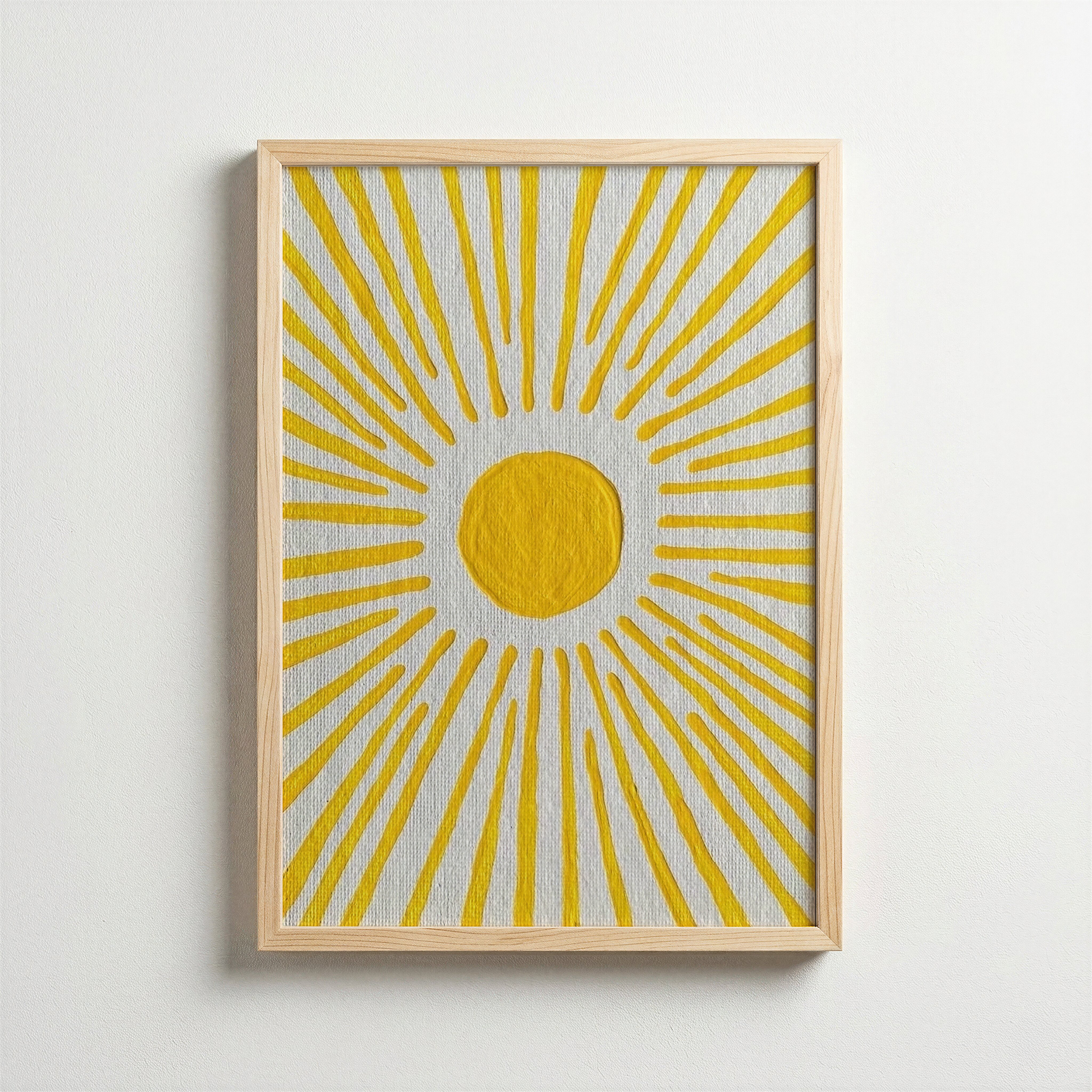 Güneş Işıltısı – Dokulu Minimal Poster