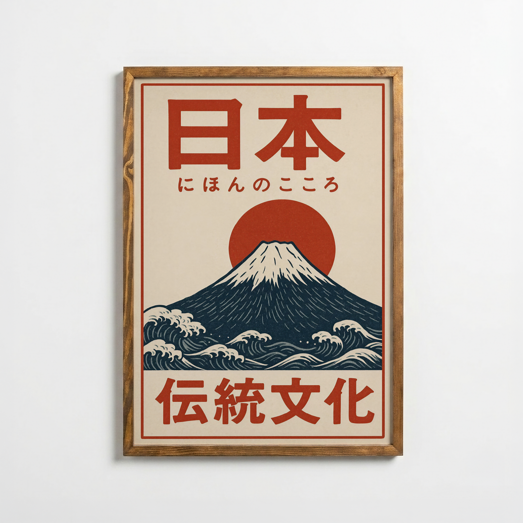 Japonya’nın Mirası – Ahşap Baskı Tarzı Retro Poster