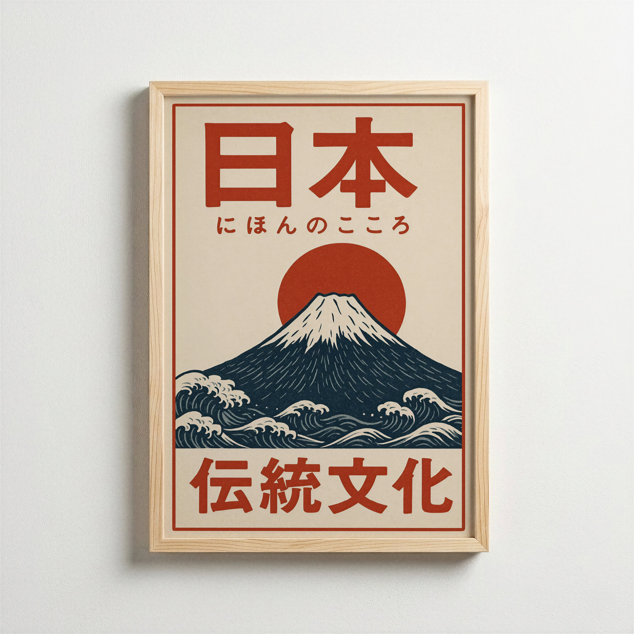 Japonya’nın Mirası – Ahşap Baskı Tarzı Retro Poster
