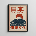 Japonya’nın Mirası – Ahşap Baskı Tarzı Retro Poster