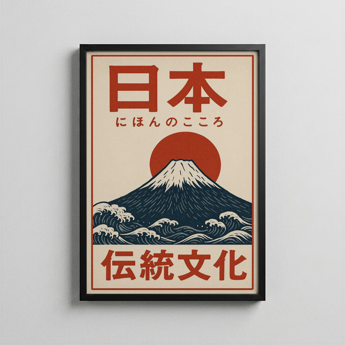 Japonya’nın Mirası – Ahşap Baskı Tarzı Retro Poster