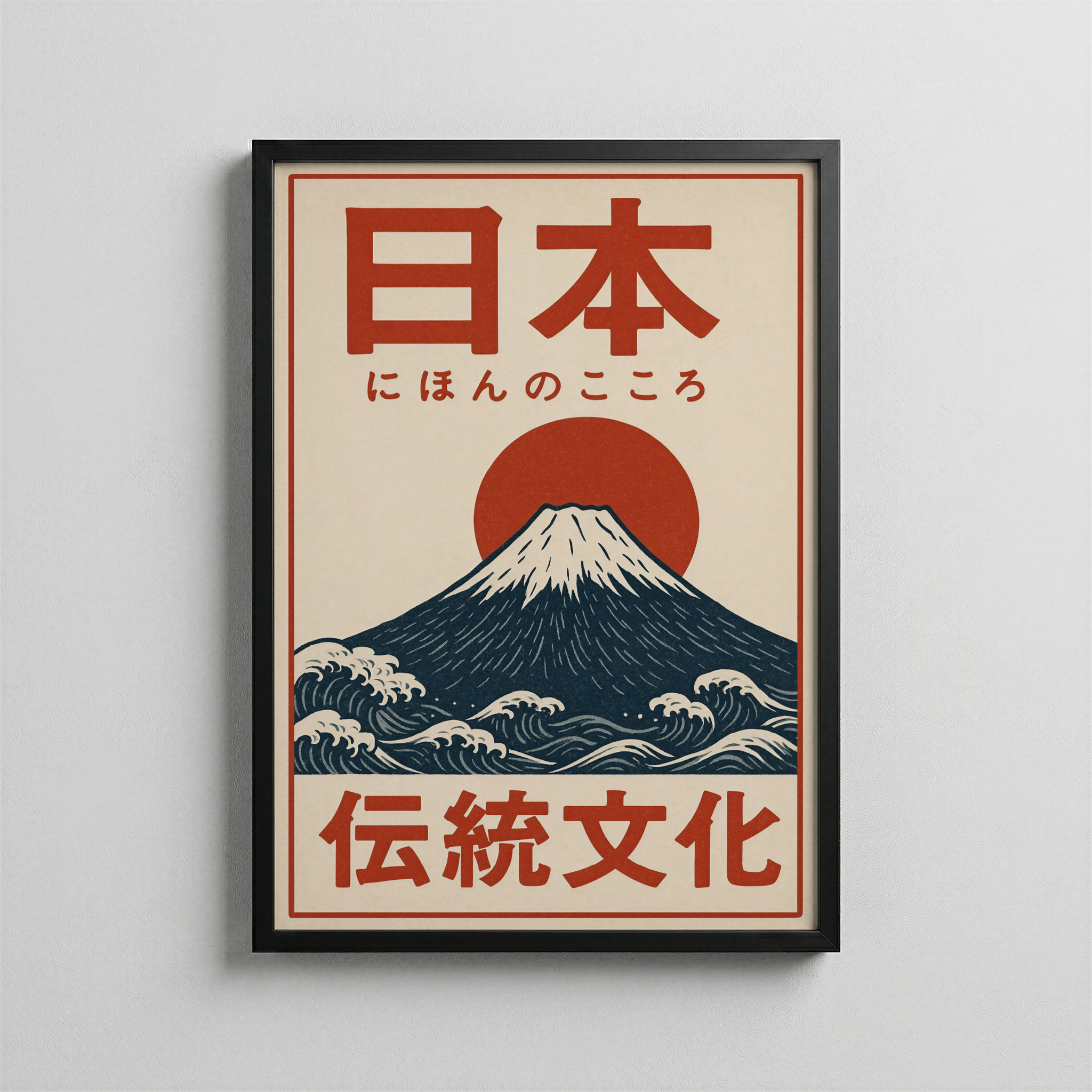 Japonya’nın Mirası – Ahşap Baskı Tarzı Retro Poster