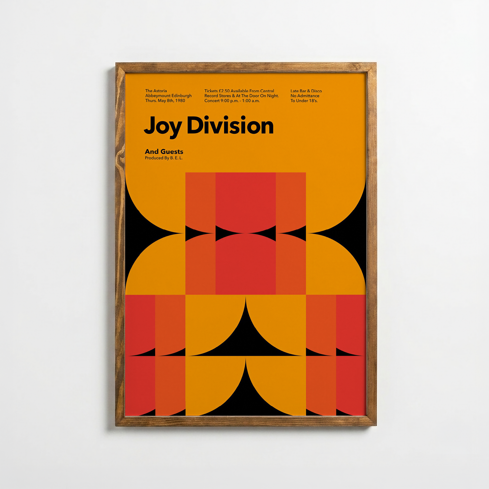 Joy Division – Geometrik Retro Konser Posteri