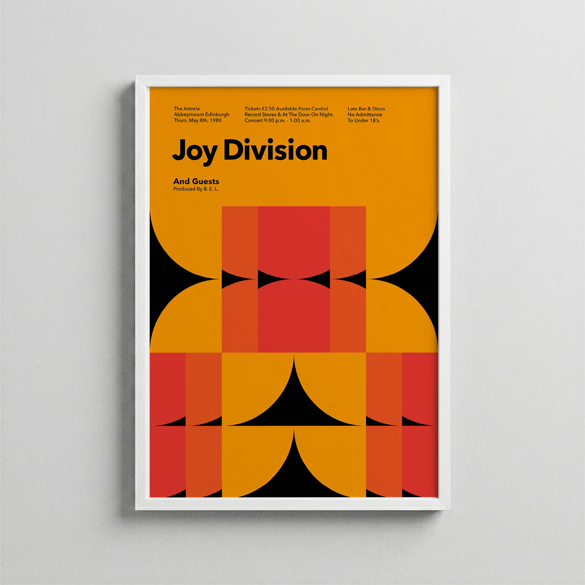 Joy Division – Geometrik Retro Konser Posteri