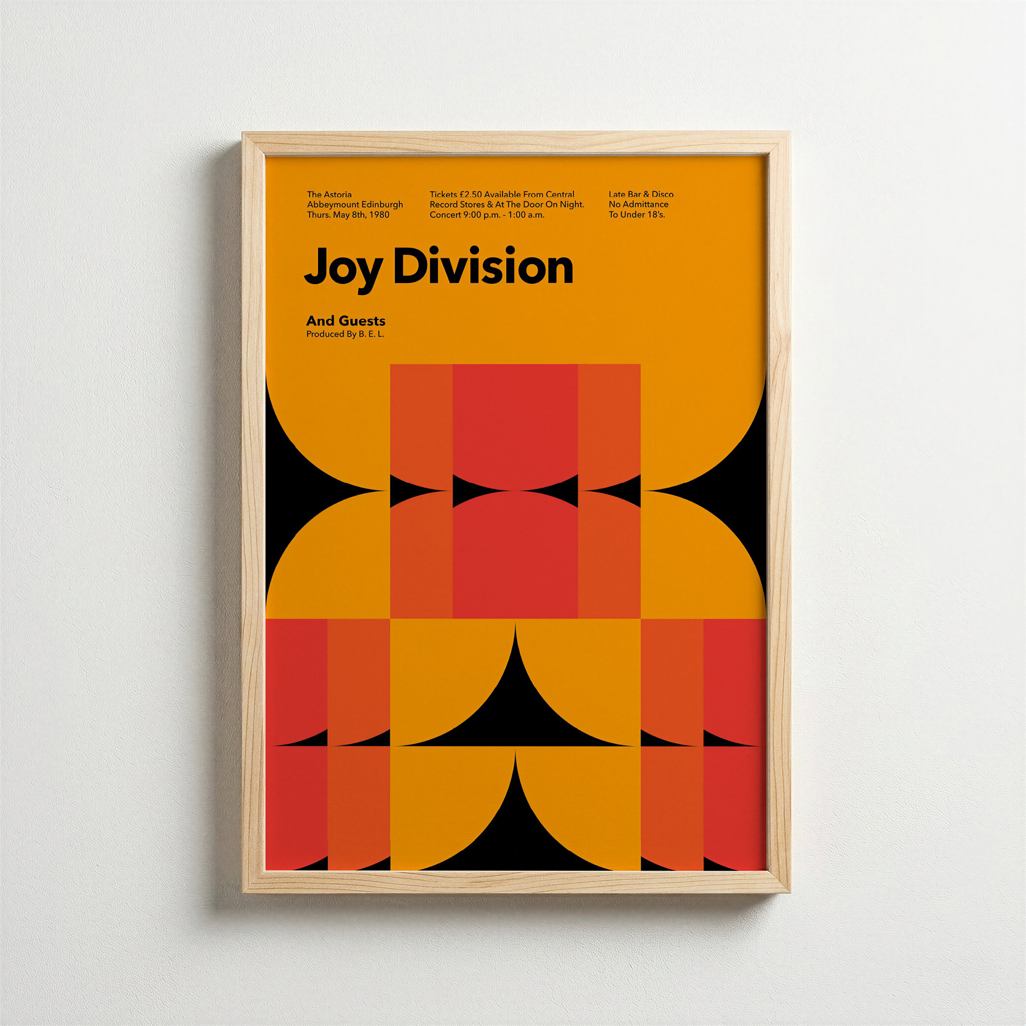Joy Division – Geometrik Retro Konser Posteri