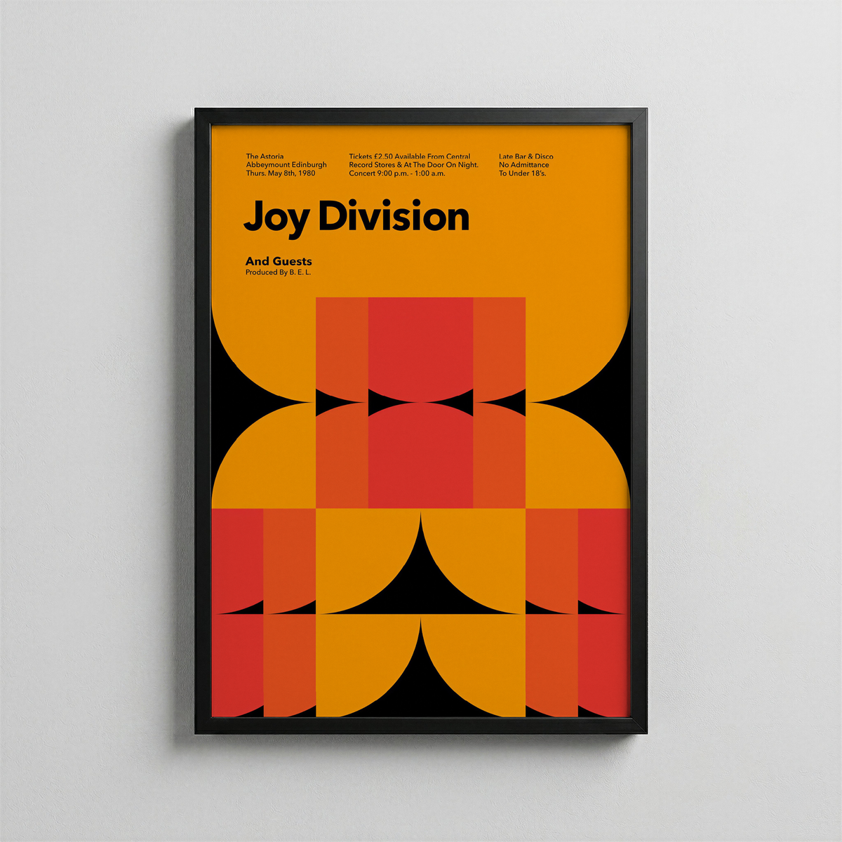 Joy Division – Geometrik Retro Konser Posteri