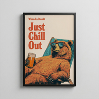 Just Chill Out – Vintage İllüstrasyon Posteri