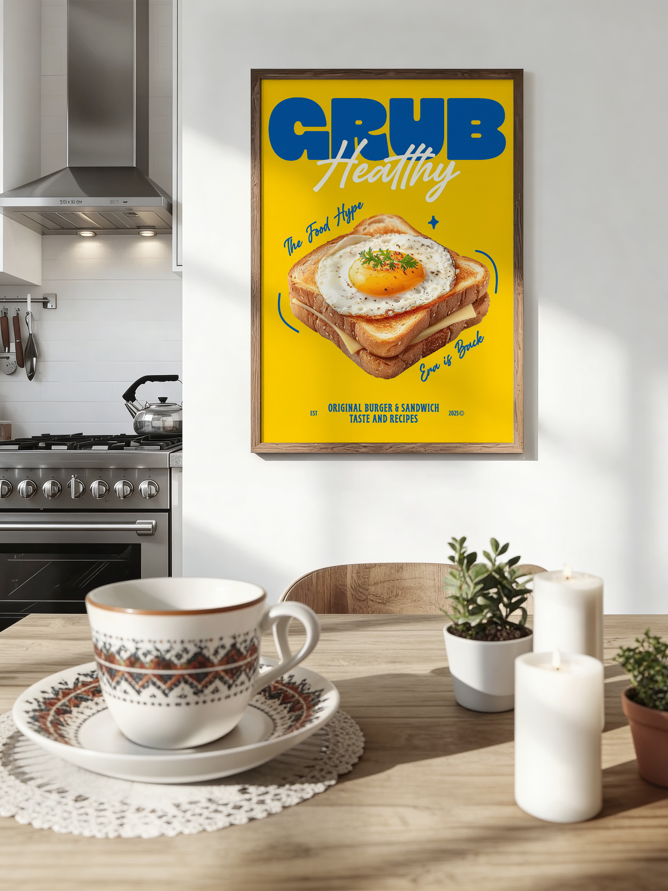 Egg on Toast – Bold Food Poster