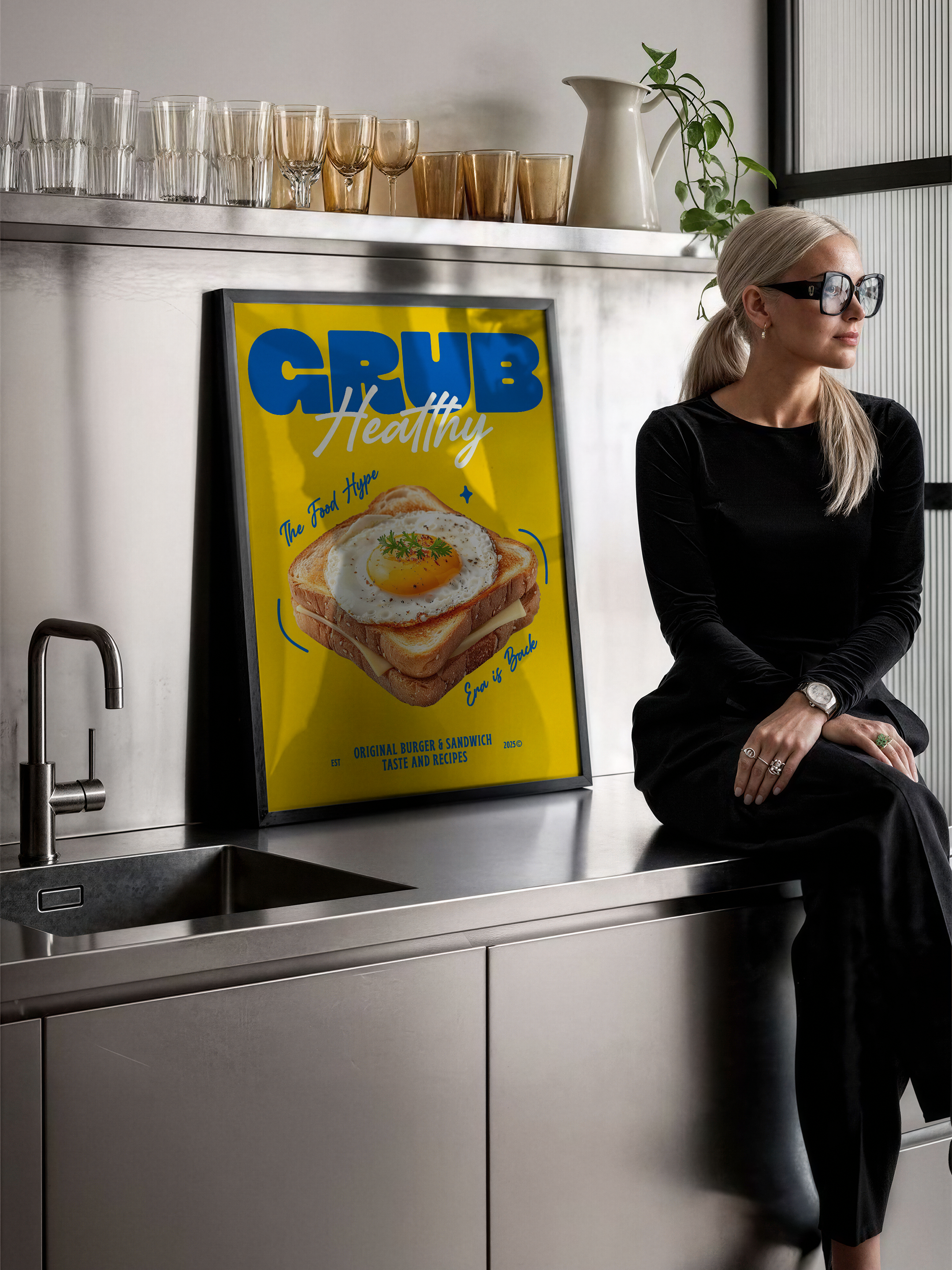 Egg on Toast – Bold Food Poster