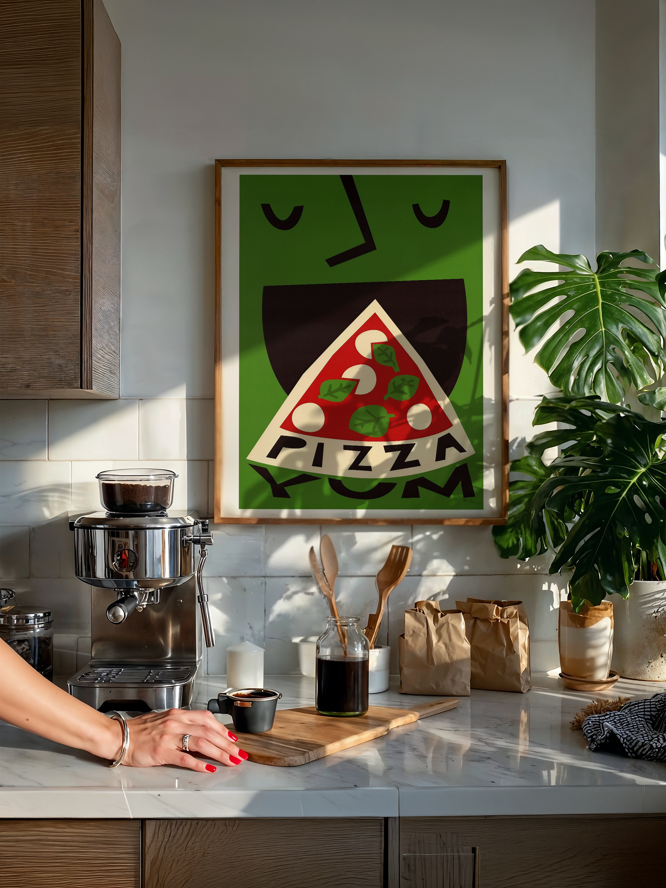 Pizza Mood – Abstract Character Poster