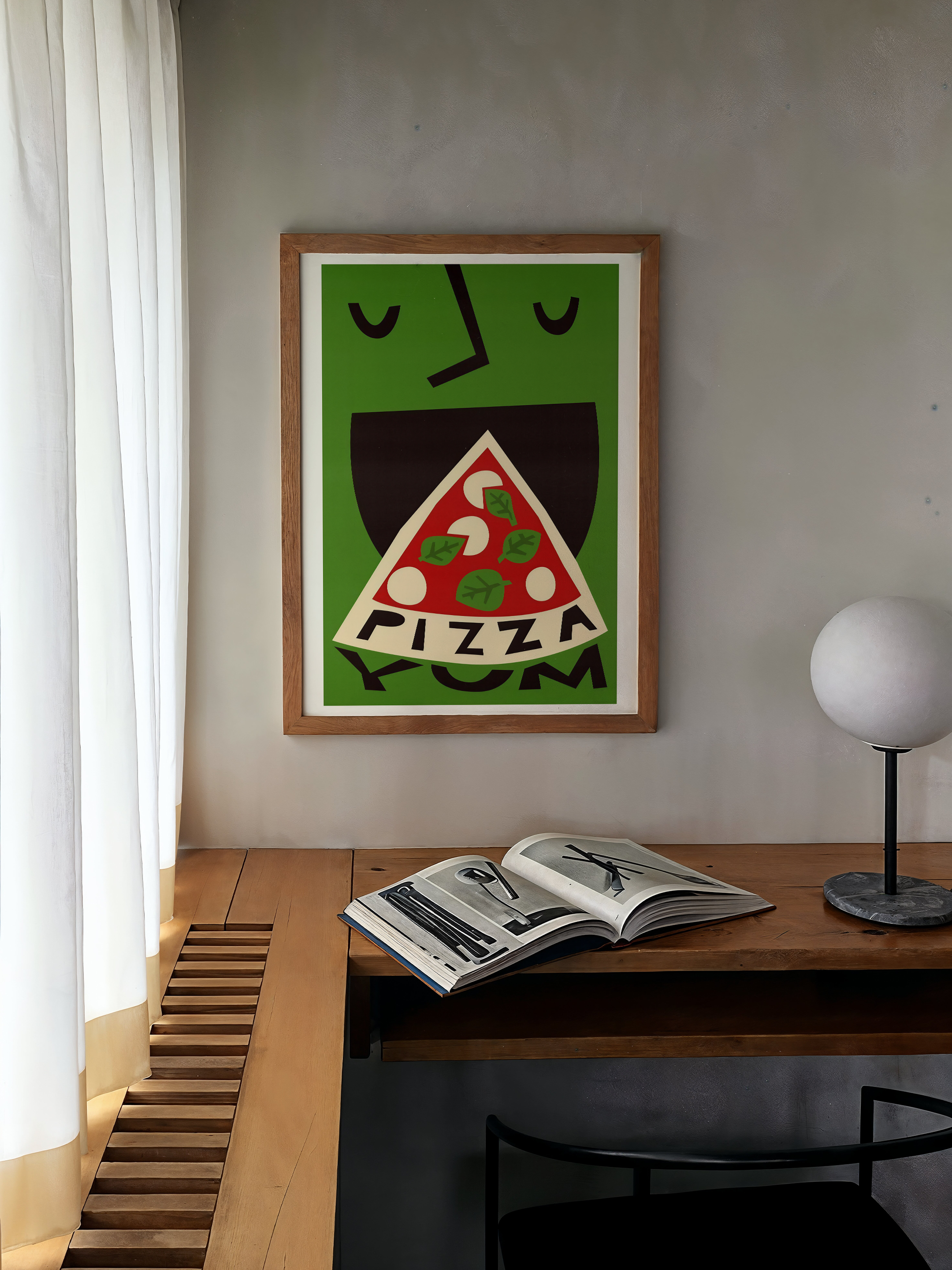 Pizza Mood – Abstract Character Poster