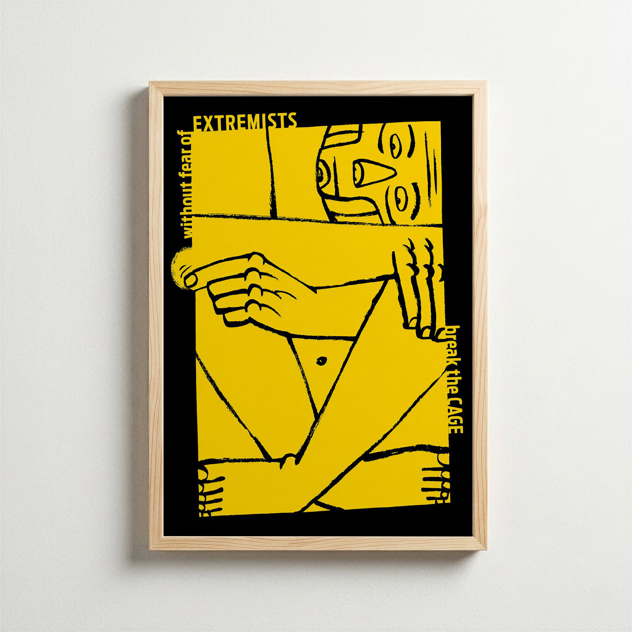 Kafesi Kır – Protest Grafik Posteri