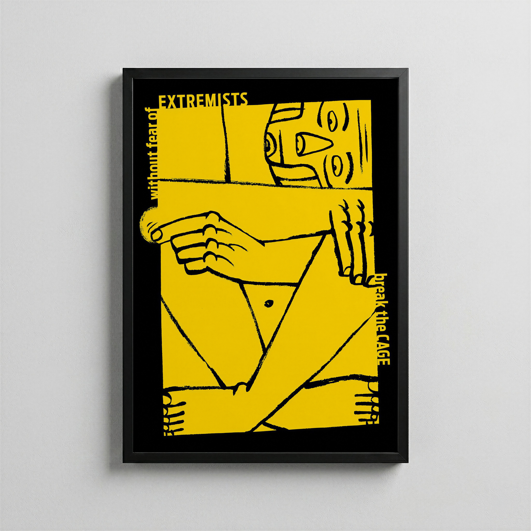 Kafesi Kır – Protest Grafik Posteri