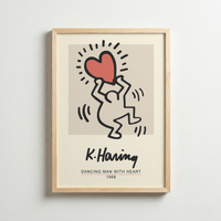 Keith Haring - Dancing Man With Heart
