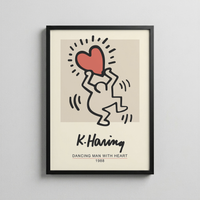 Keith Haring - Dancing Man With Heart