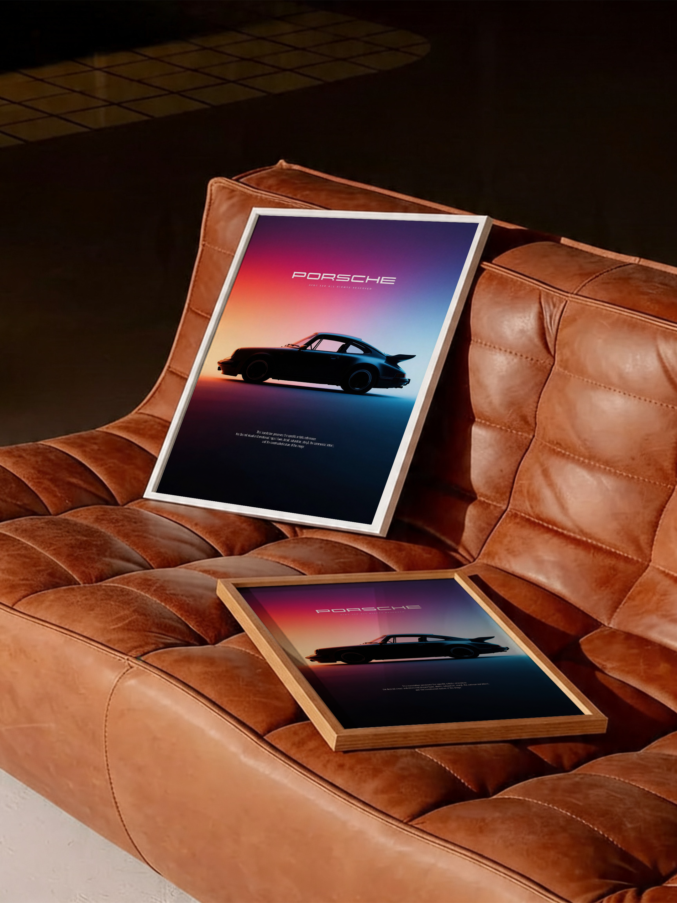 Neon Gradient Porsche