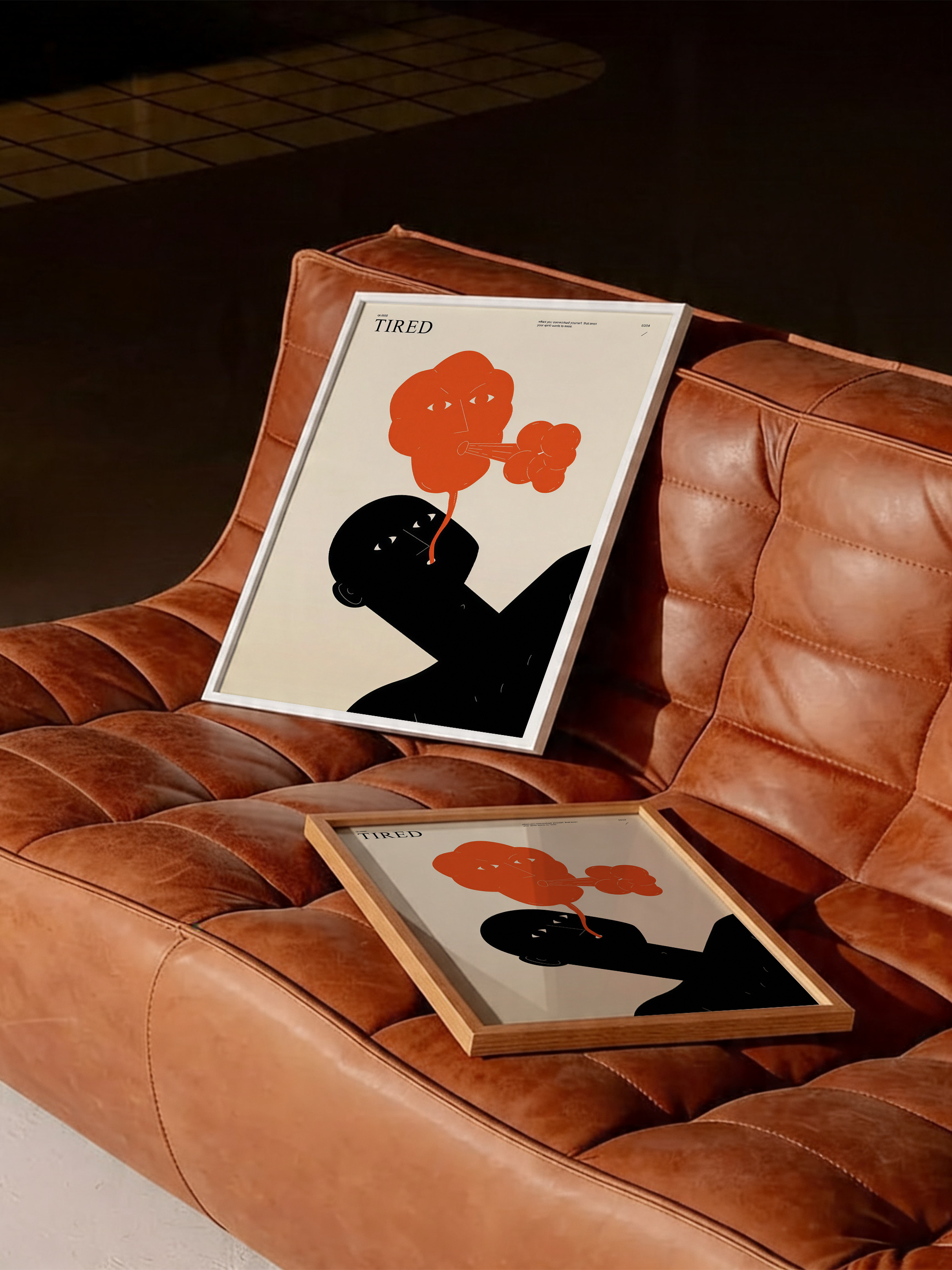 Yorgun – Kavramsal Minimal Poster