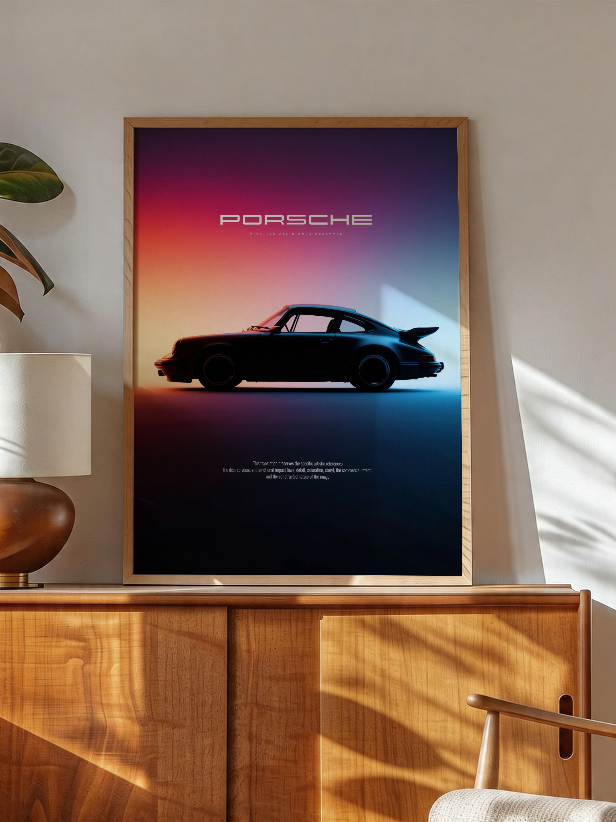 Neon Gradient Porsche
