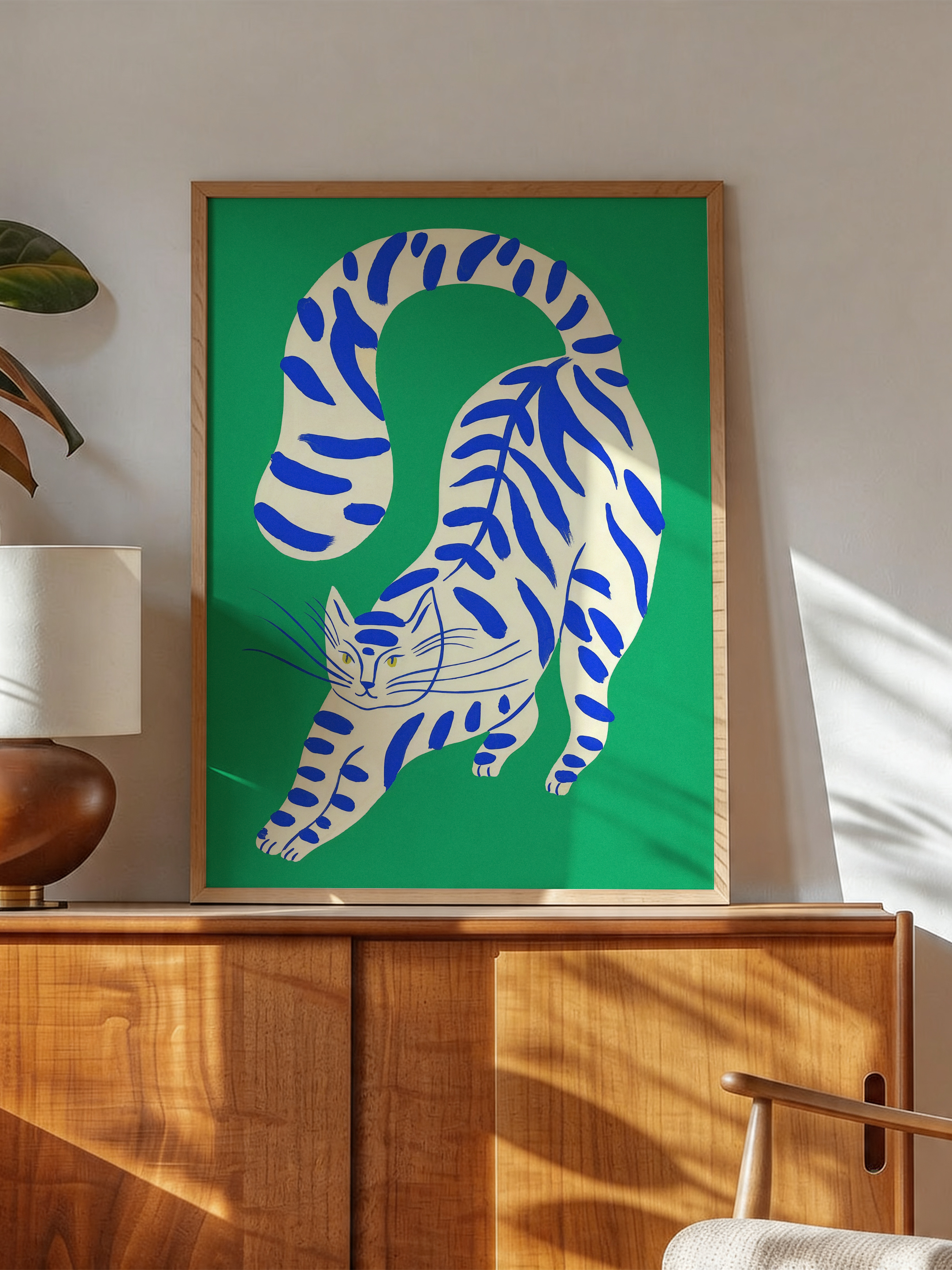 Botanik Desenli Kedi