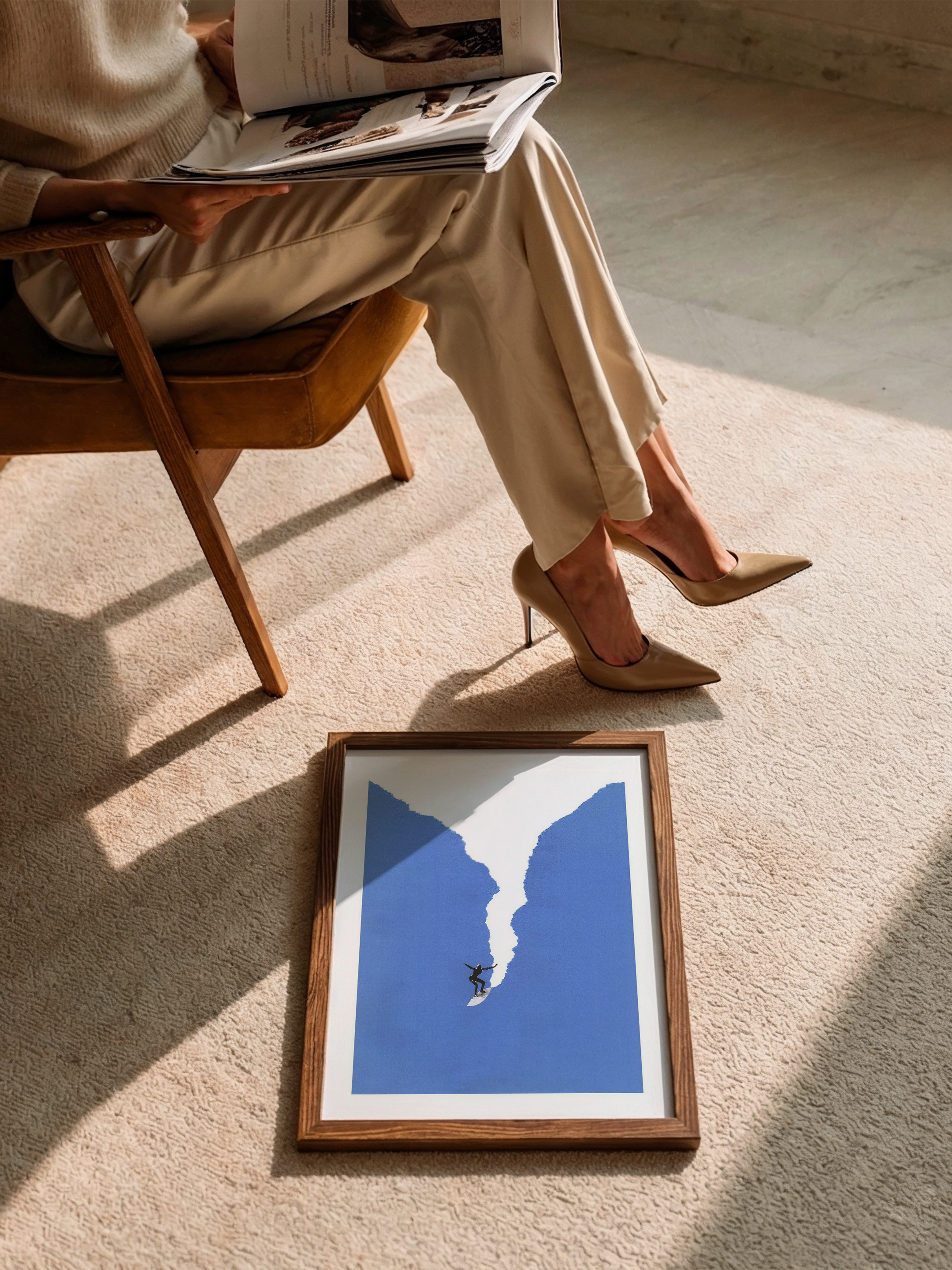 Riding the Divide – Minimal Surf Poster