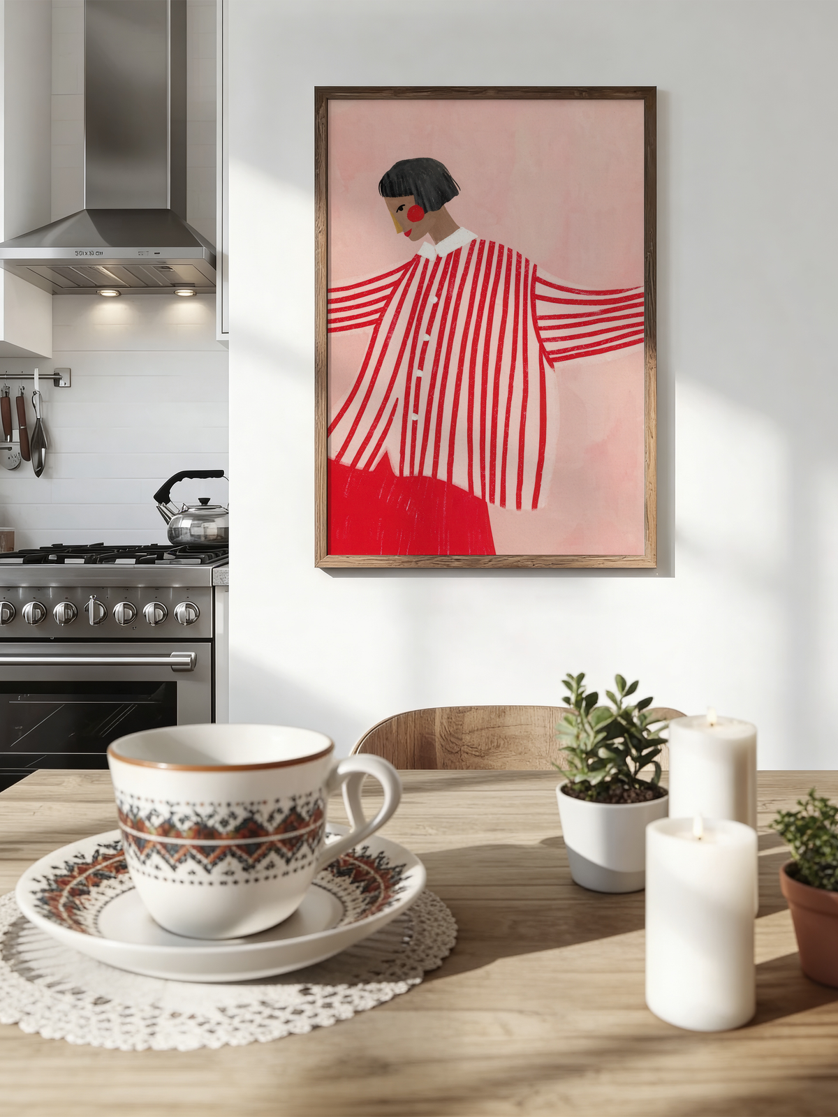 Red Striped Figure