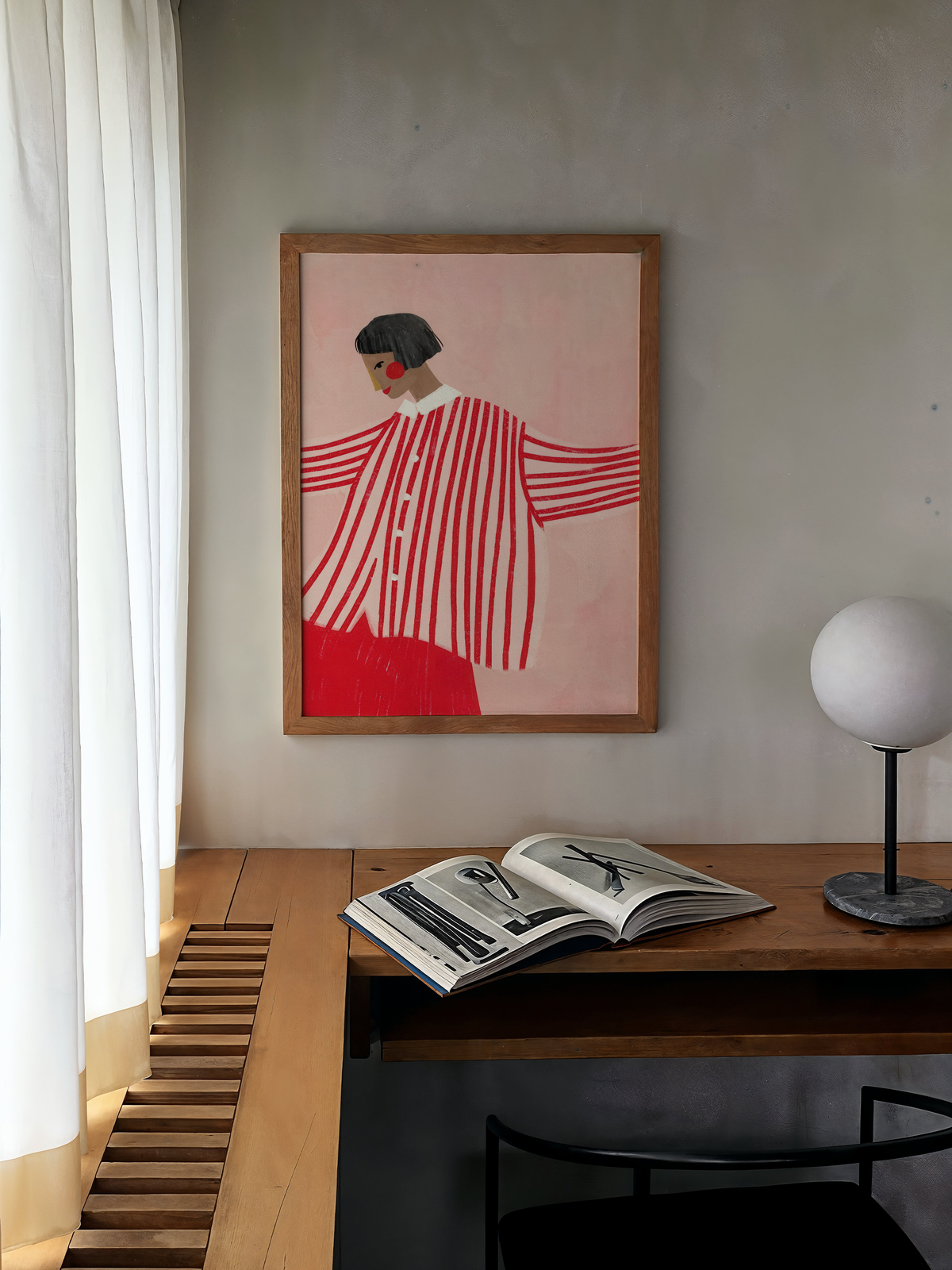 Red Striped Figure