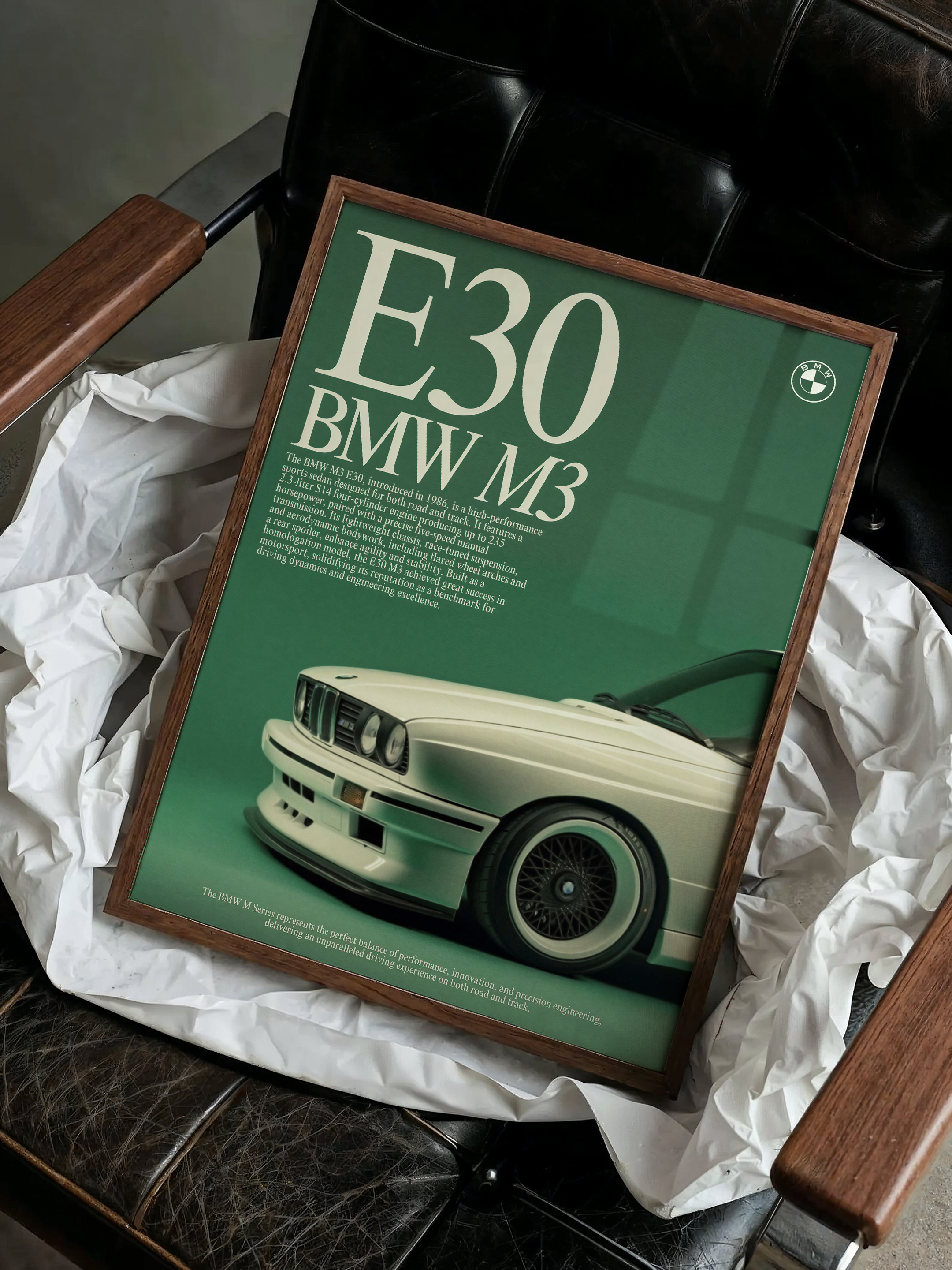 E30 Klasik – Retro Performans Posteri