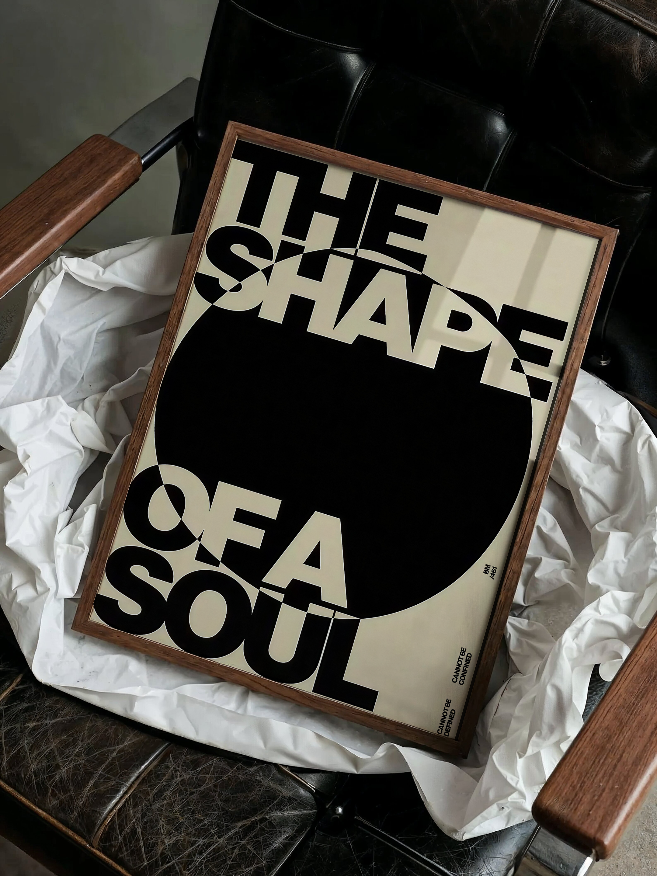 The Shape of a Soul – Typographic Abstract Poster