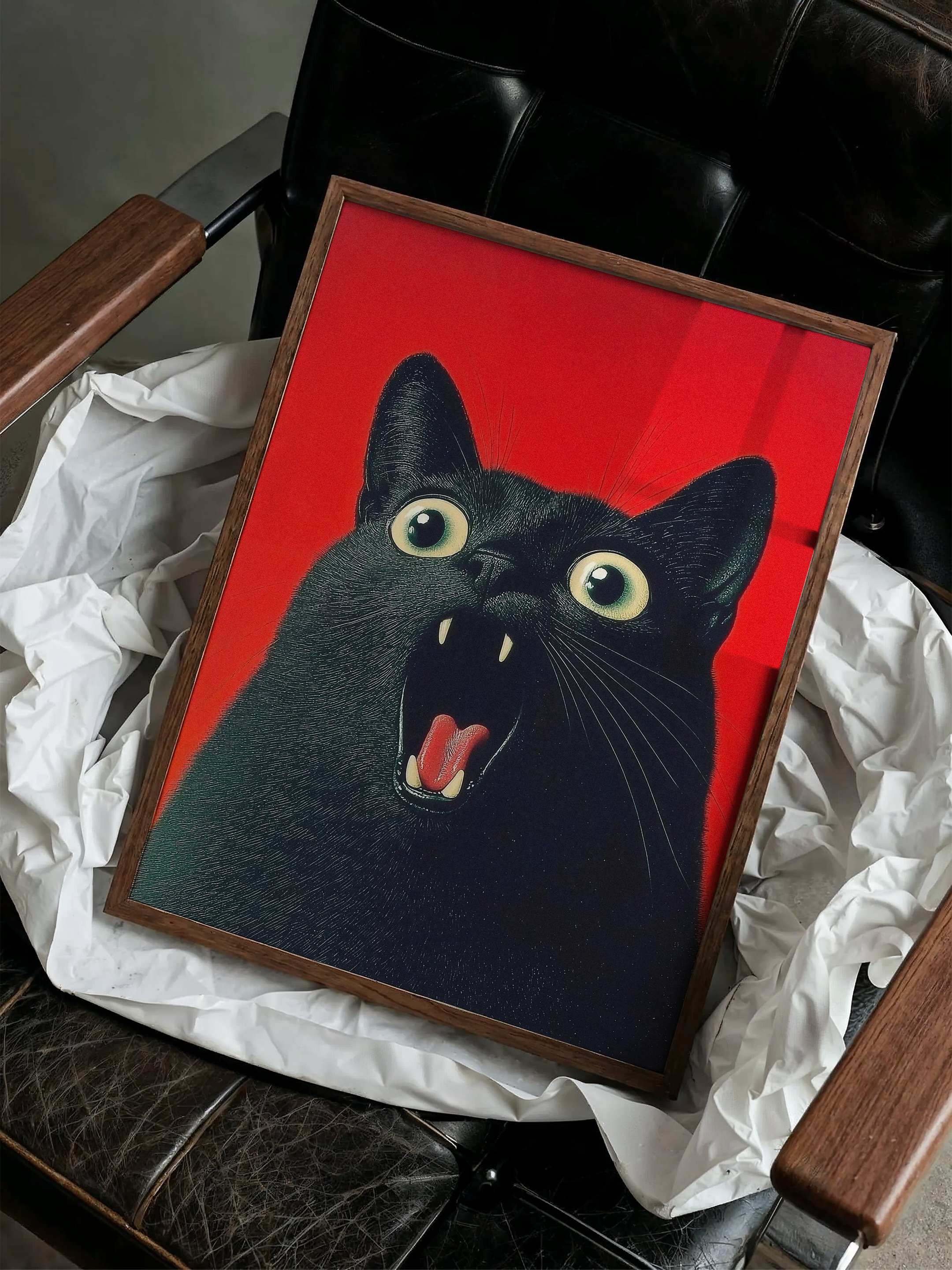 Şaşkın Siyah Kedi