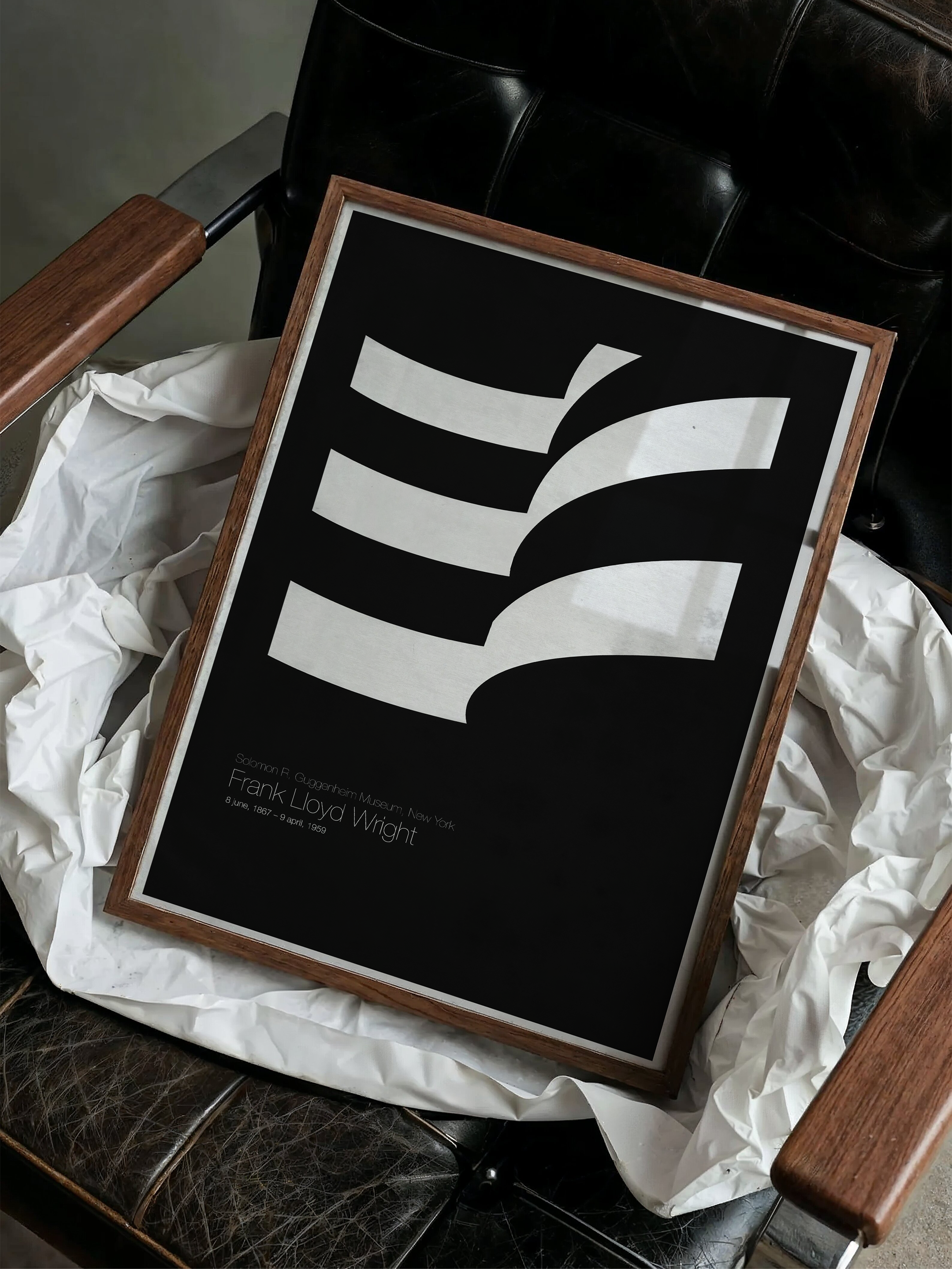 Guggenheim Akışı – Minimal Mimari Posteri