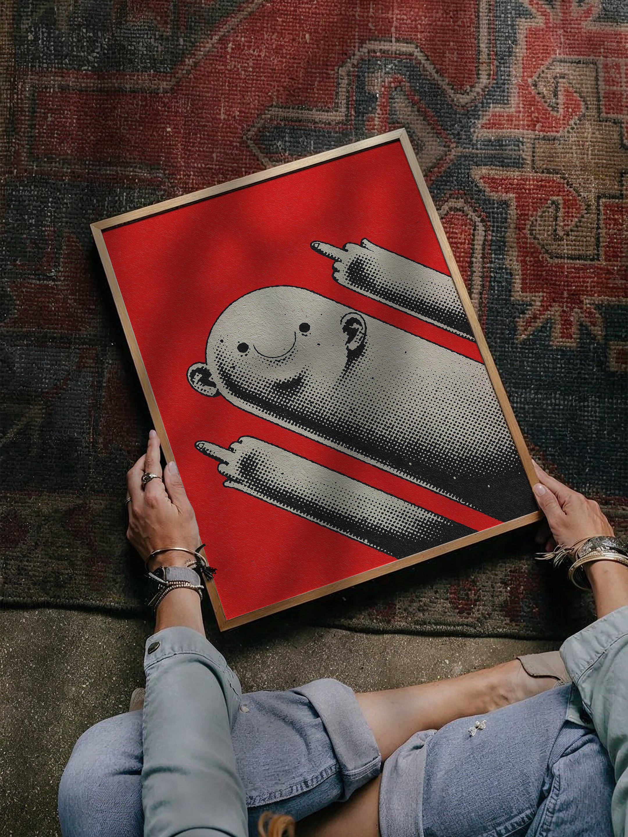 Smiling Rebel – Bold Graphic Poster