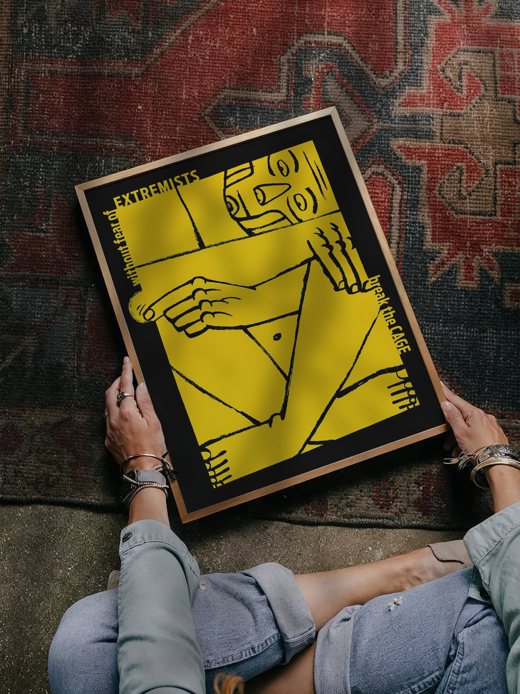 Kafesi Kır – Protest Grafik Posteri