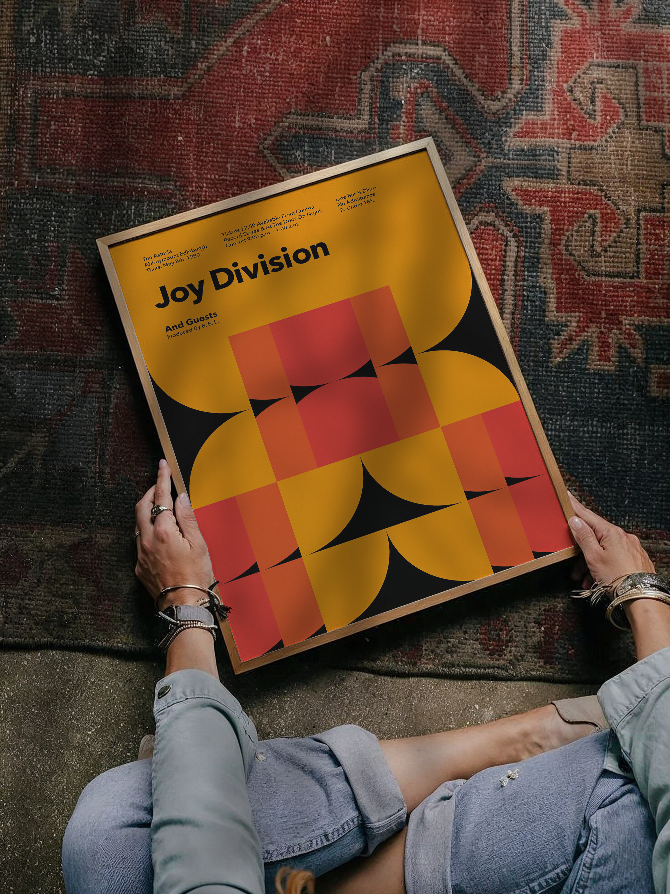 Joy Division – Geometrik Retro Konser Posteri