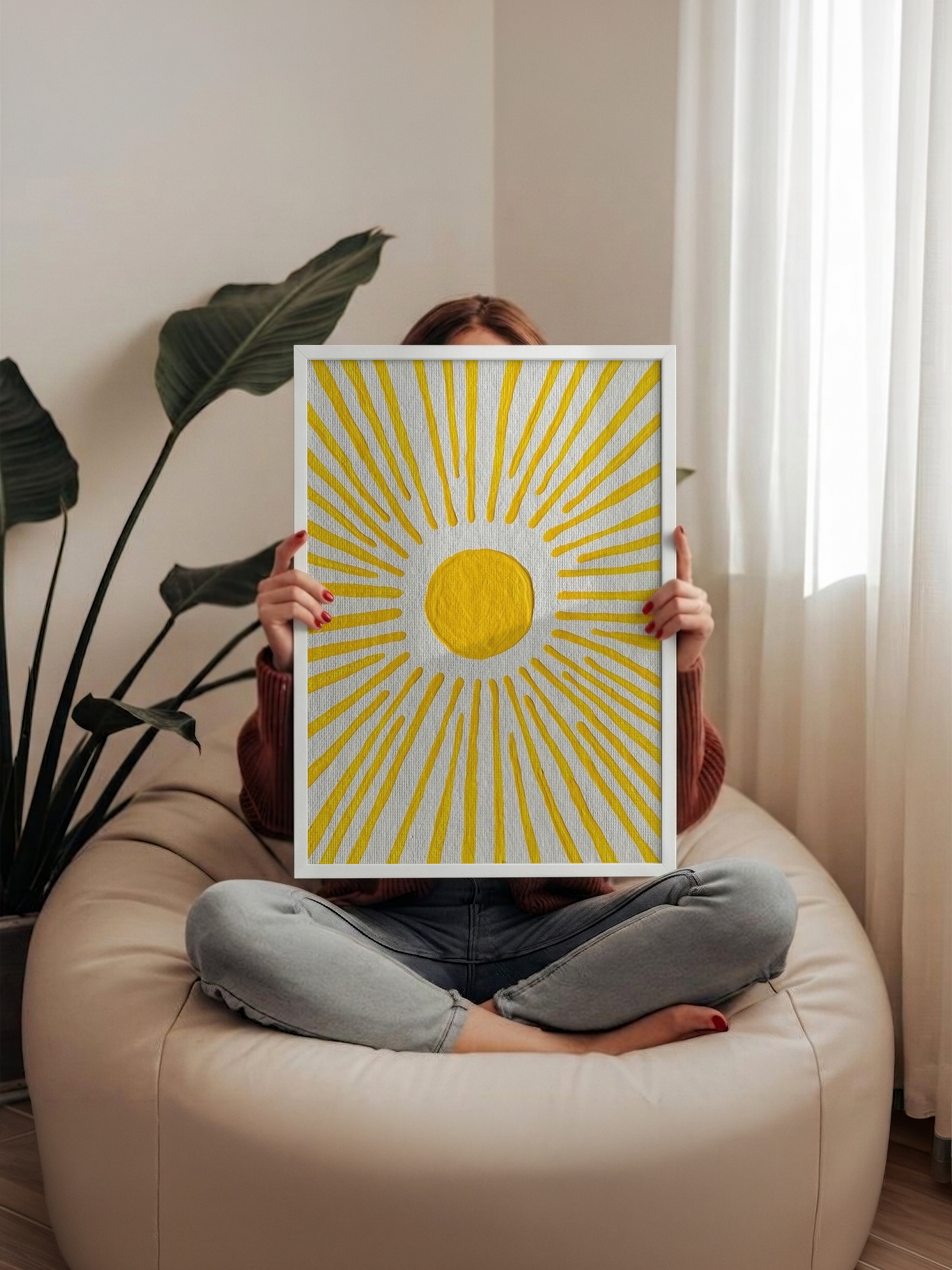 Güneş Işıltısı – Dokulu Minimal Poster